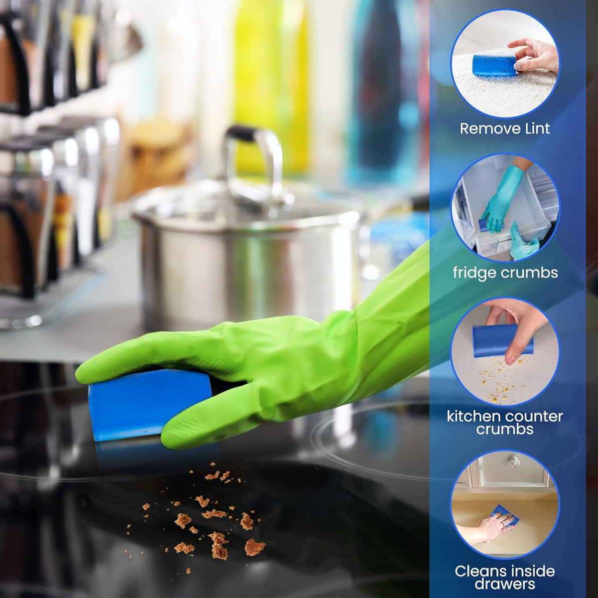 Multi-Purpose, Reusable and Eco-Friendly Hand-Held Cleaner for Hard-to-Reach Areas in Your Home and