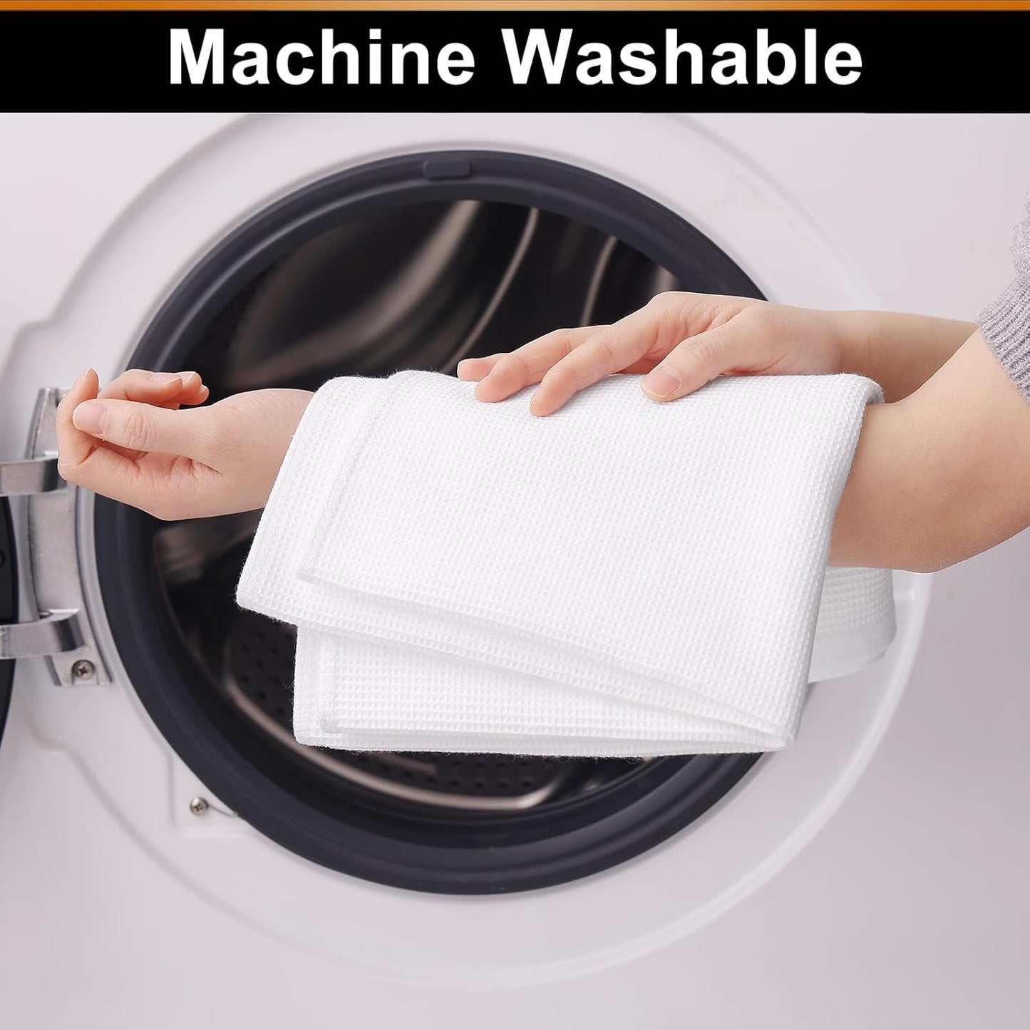 Homaxy 100% Cotton Waffle Weave Kitchen Towels - 6 Pack Soft and Absorbent Dish Towels - 16 x 26