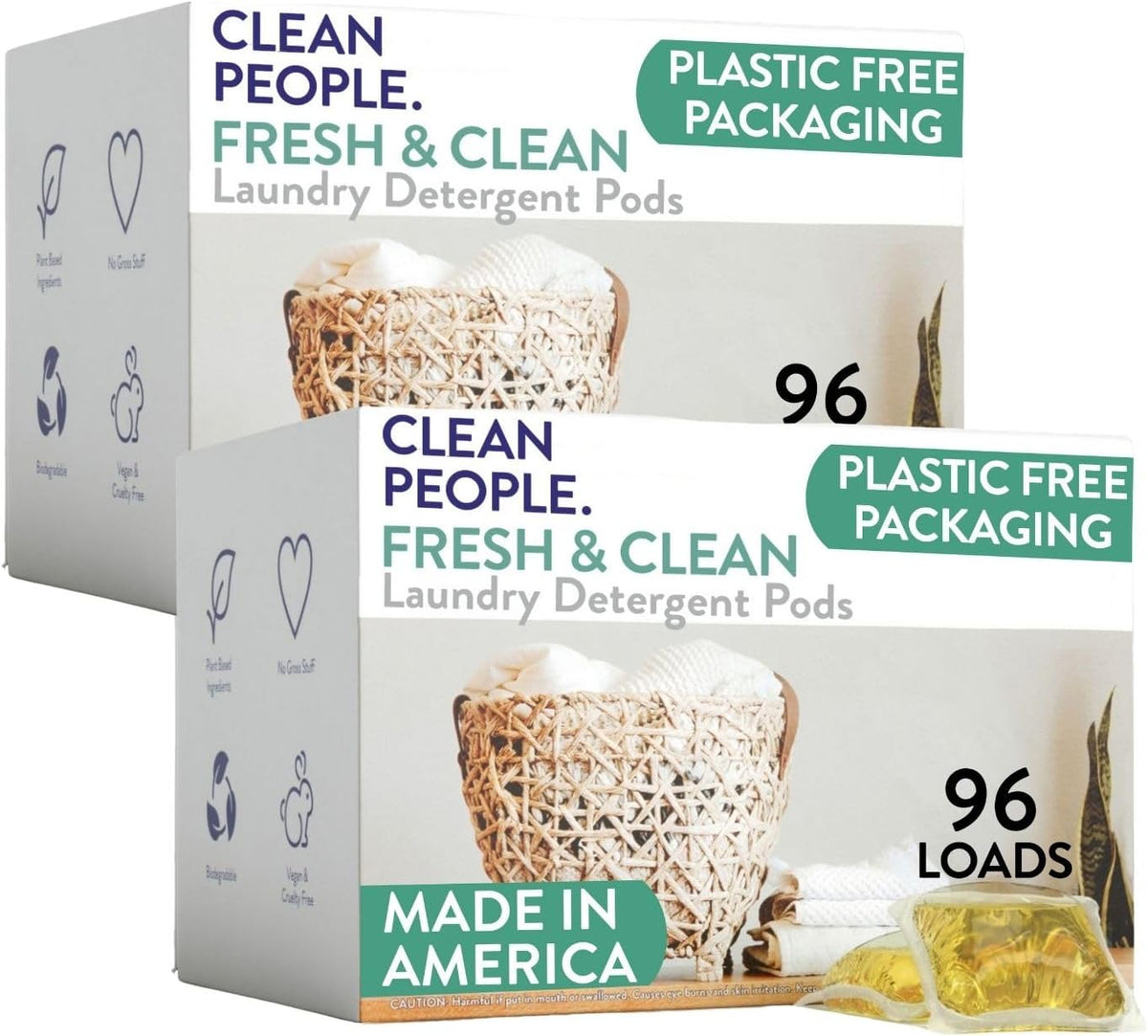 The Clean People Laundry Detergent Pods - Hypoallergenic Laundry Pods - Ultra Concentrated
