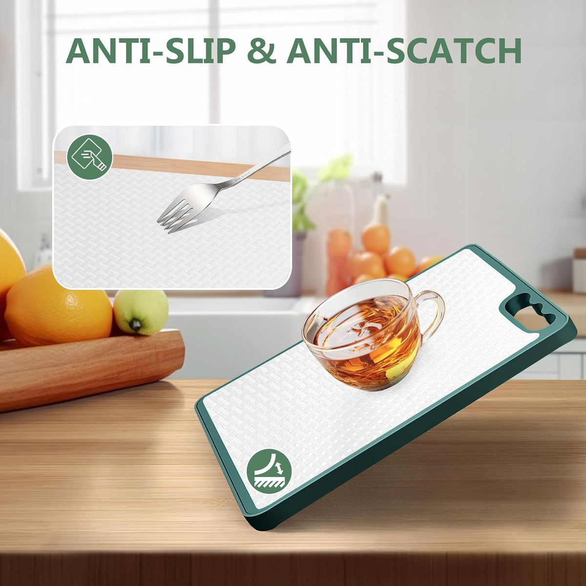 Shelf Liners, Non-Adhesive Drawer Liner, Waterproof & Oil-Proof Kitchen Cabinet Cupboard Liner