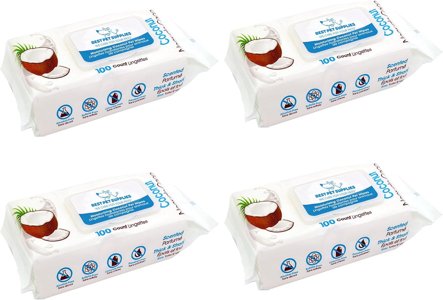 Best Pet Supplies Pet Grooming Wipes for Dogs & Cats,Deodorizer for Coats & Dry, Itchy, or