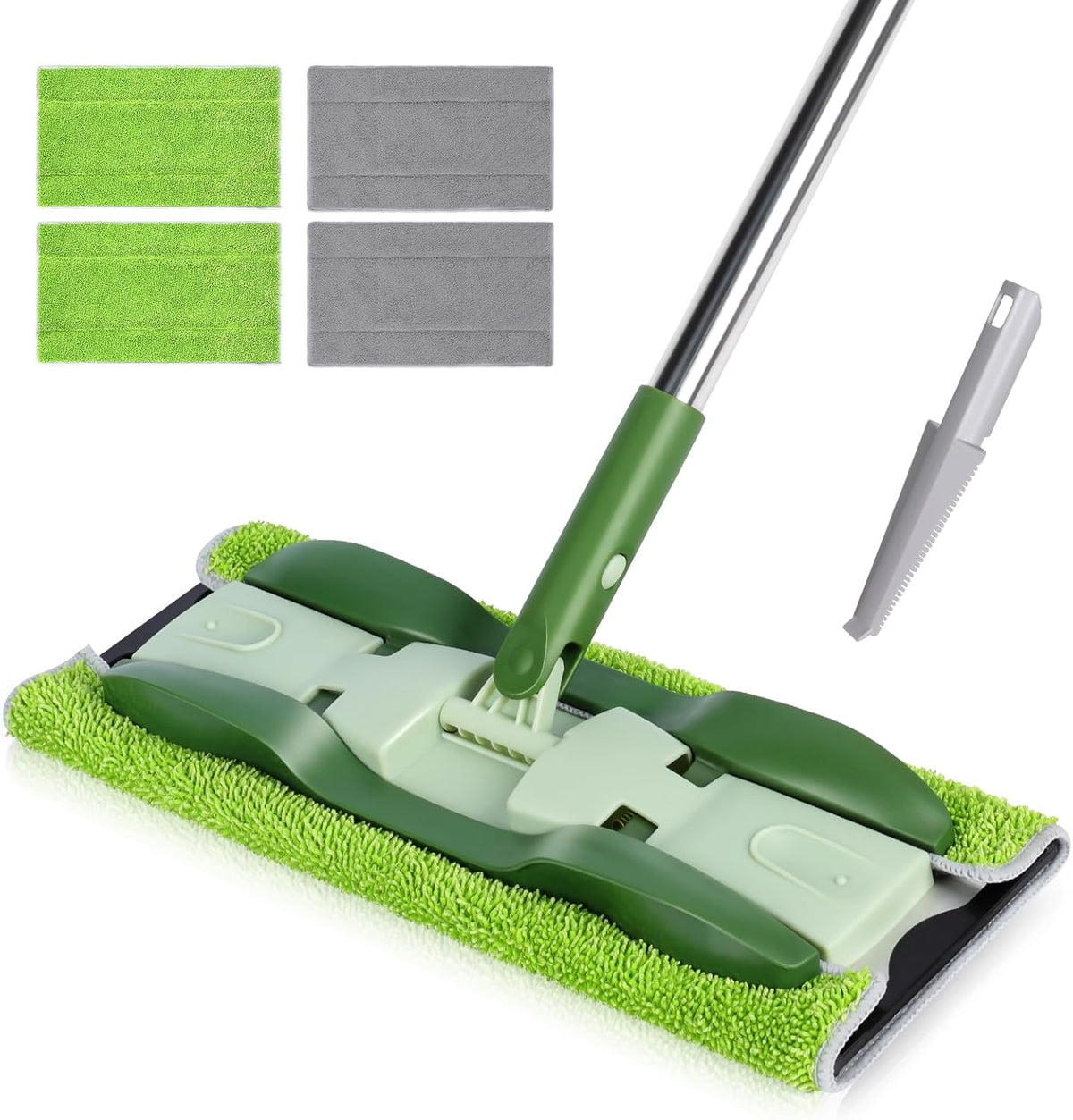 Microfiber Mops for Floor Cleaning,Masthome Professional Floor Mops with Washable Pads 4pcs,Wet Dry