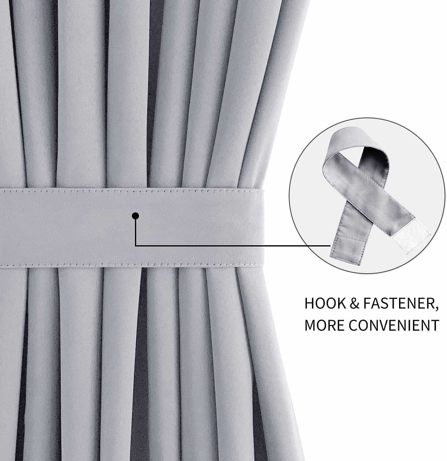 DWCN French Door Curtains – Rod Pocket Thermal Blackout Curtain for Doors with Glass Window