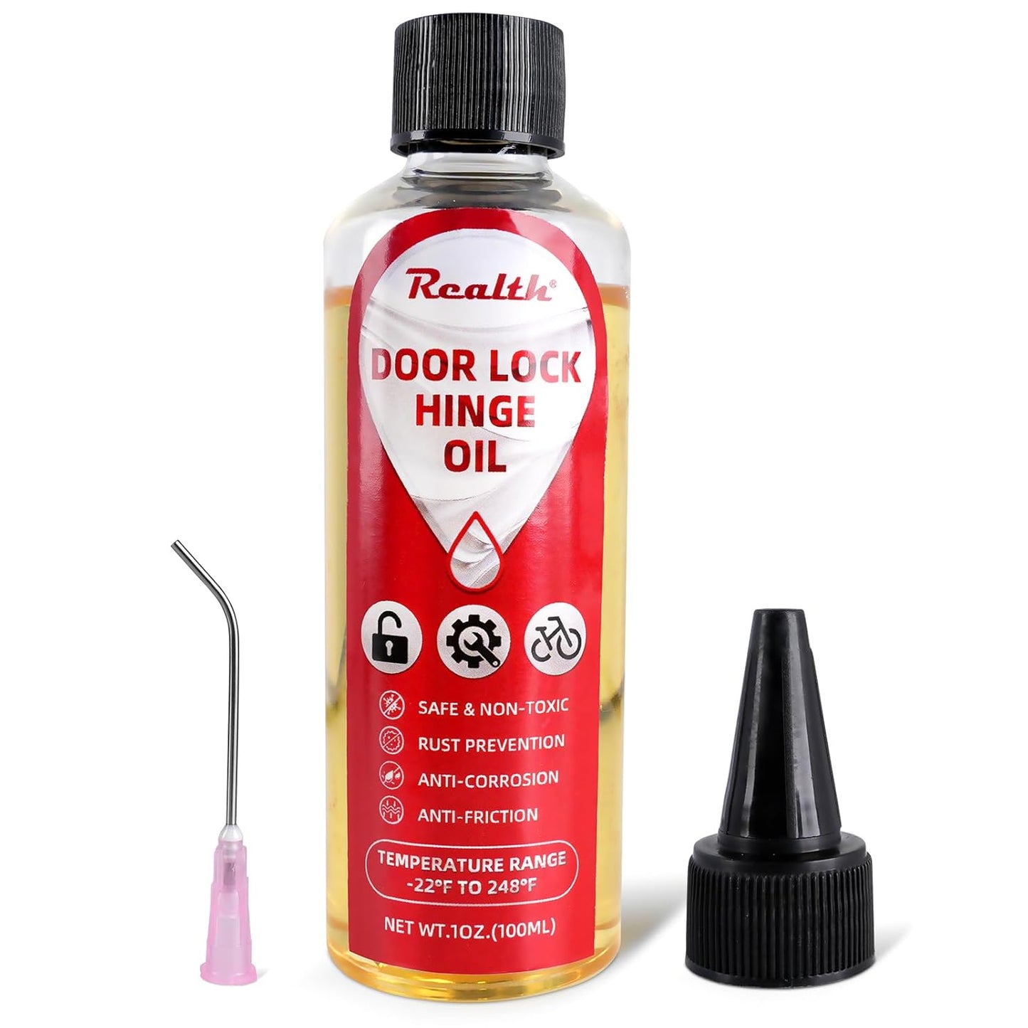 Realth Garage Door Lubricant -Lock Lubricant Keyhole, Great for Squeaky Hinges,Chains
