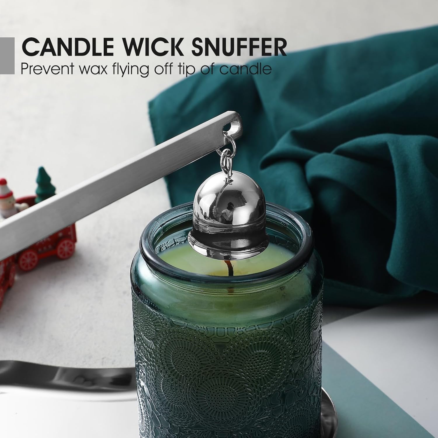 PATOISE 4 in 1 Candle Accessory Set, Candle Wick Trimmer Cutter, Candle Snuffer, Candle Wick Dipper