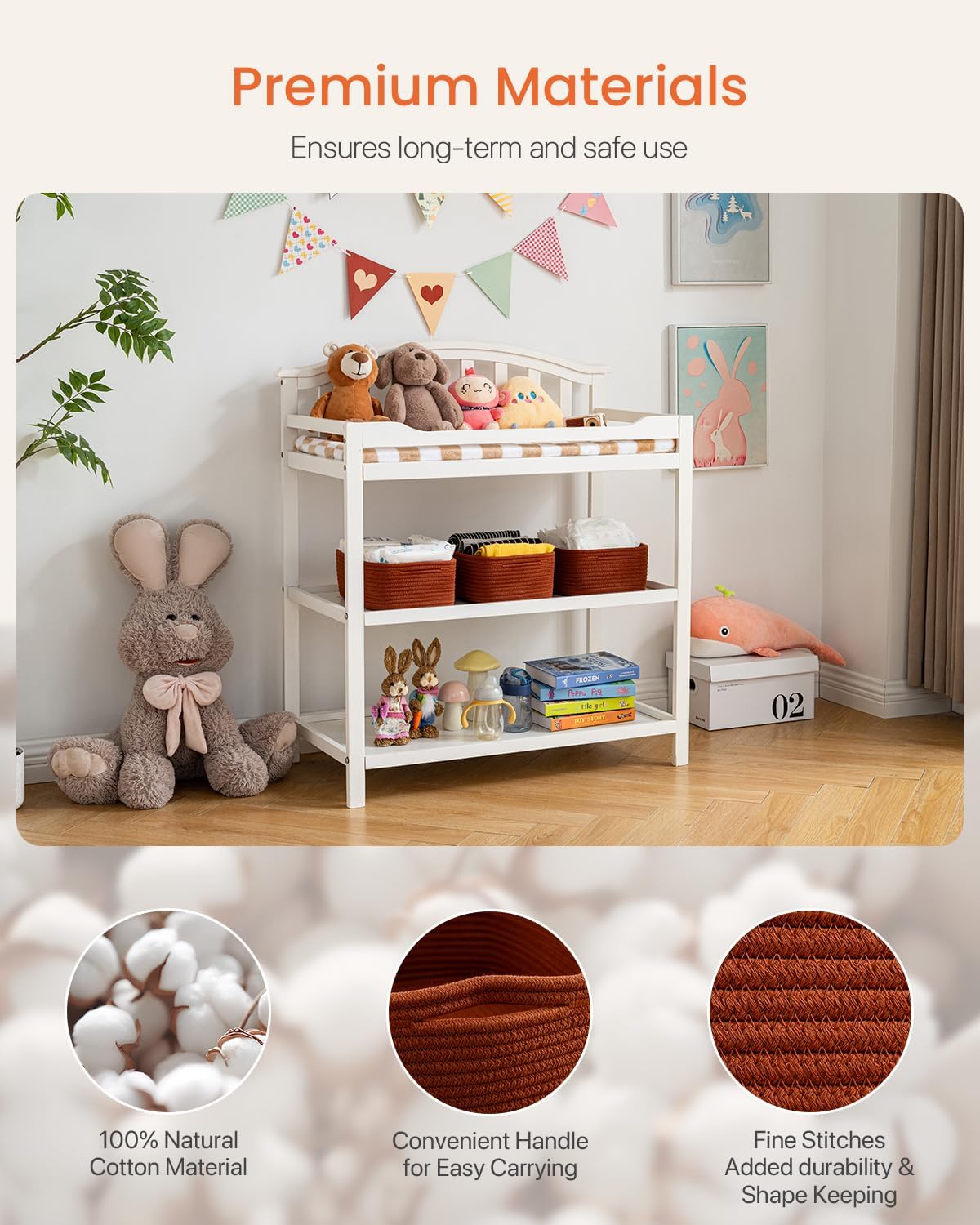 Small Woven Basket, 12 x 8 x 4.5 Inches, Storage Basket for Organizing, Cute Small Rope Shelf