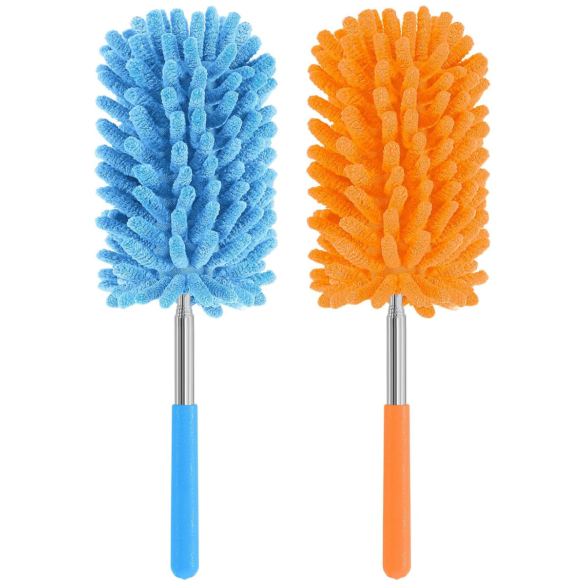 Mini Duster for Cleaning, 360° Bendable Hand Dusters with Extension Pole, Washable Small Duster for