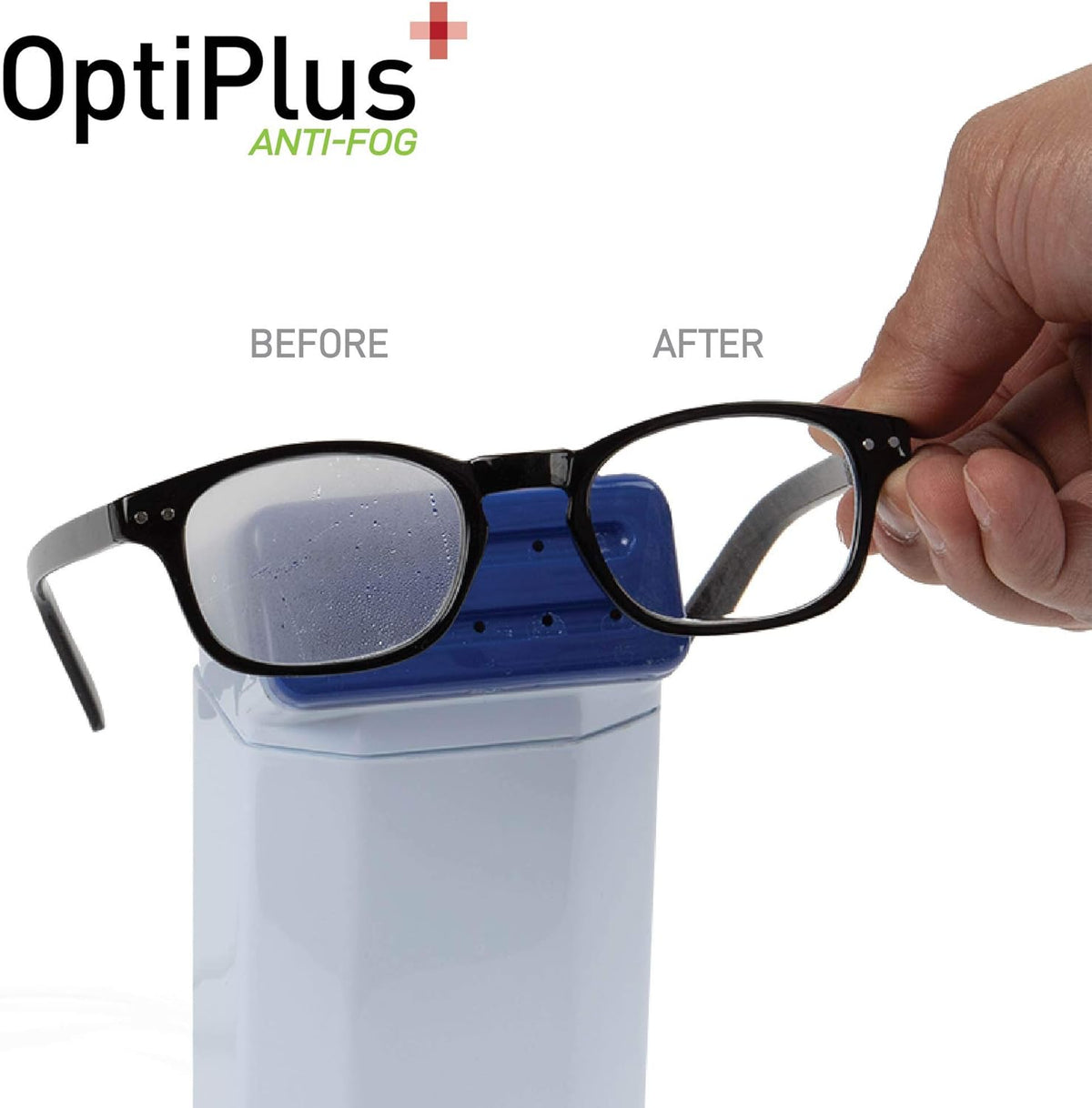 OptiPlus Anti Fog Pre-Moistened Cleaning Wipes for Glasses, Screens, Lenses - Quick-Dry
