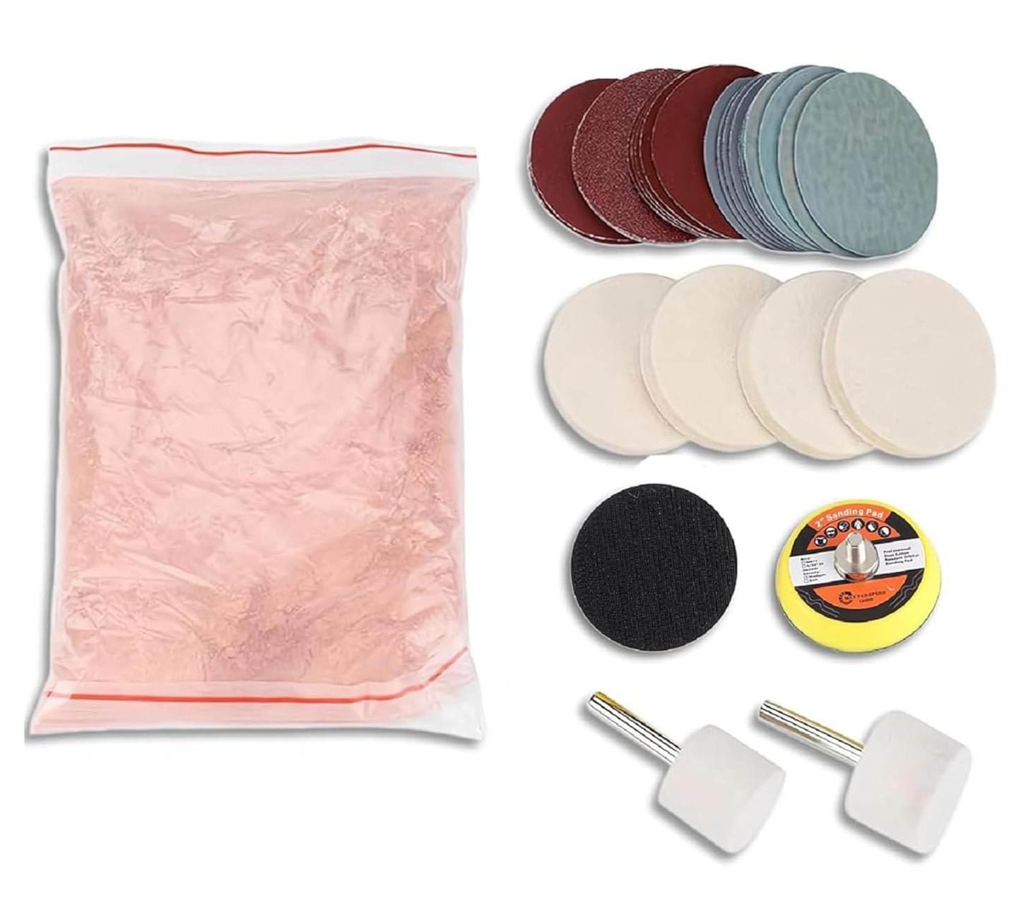 Windshield Scratch Remover Set Glass Polishing Kit Abrasive Discs Polish Pads for Any Windscreen