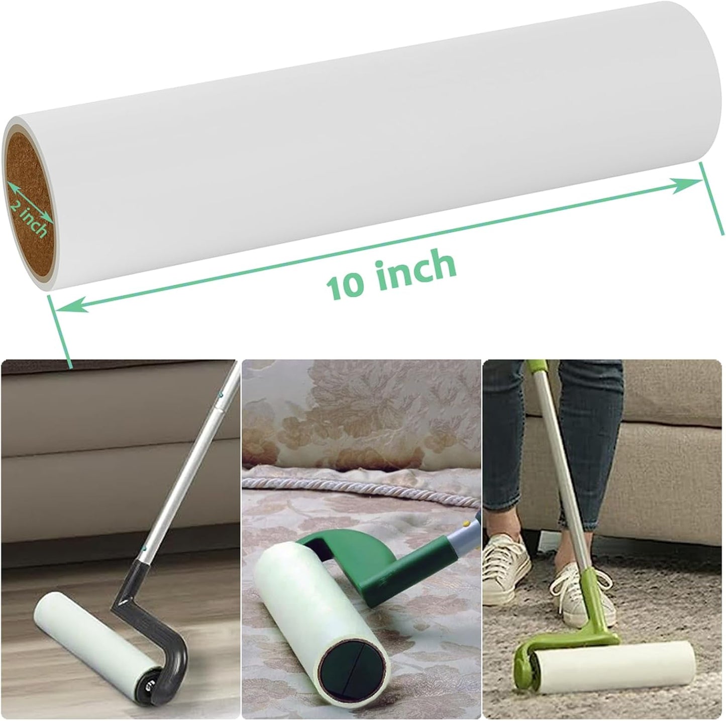 Large Lint Roller Refills 10 inch Wide Ultra Sticky Mega Roller Refills for Evercare Layers Smart