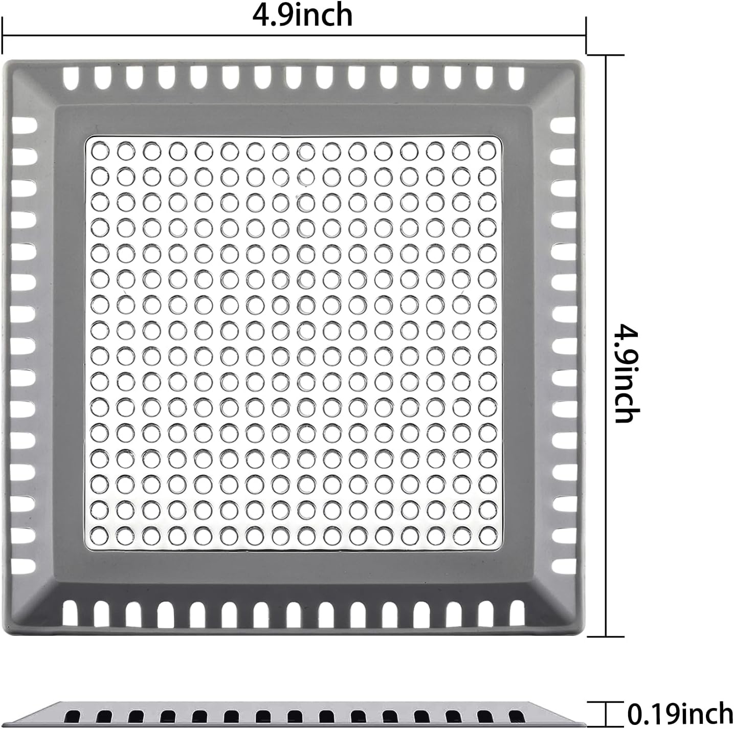 Hair Catcher/Drain Strainer/Shower Drain Cover for Bathroom Floor Drain, Stainless Steel and