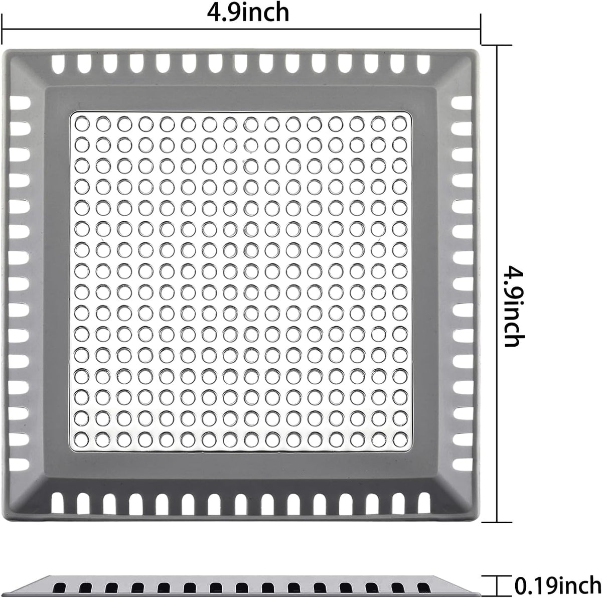 Hair Catcher/Drain Strainer/Shower Drain Cover for Bathroom Floor Drain, Stainless Steel and