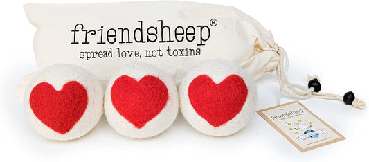 Friendsheep Wool Dryer Balls, Organic Reusable Fabric Softener Alternative for Laundry, Handmade