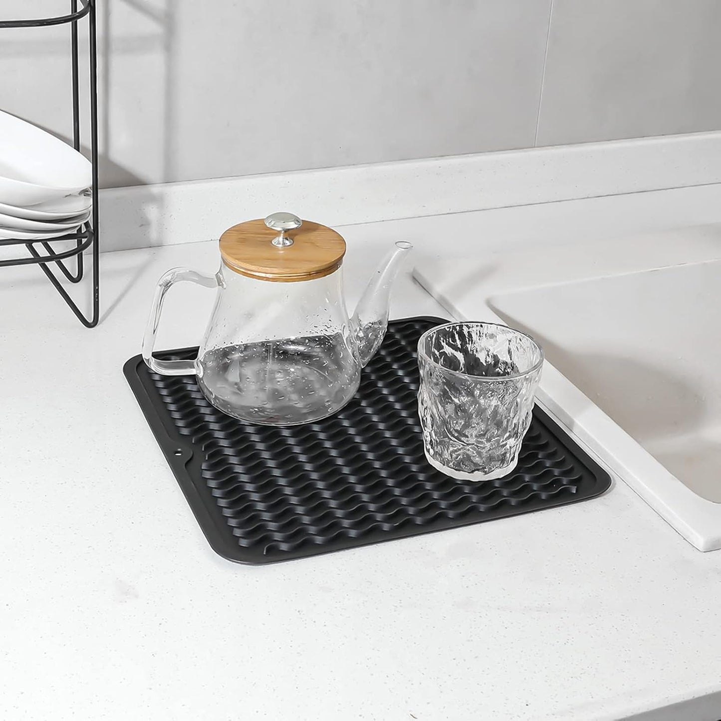 Silicone Dish Drying Mat for Multiple Usage,Easy clean,Eco-friendly,Heat-resistant Silicone Mat for