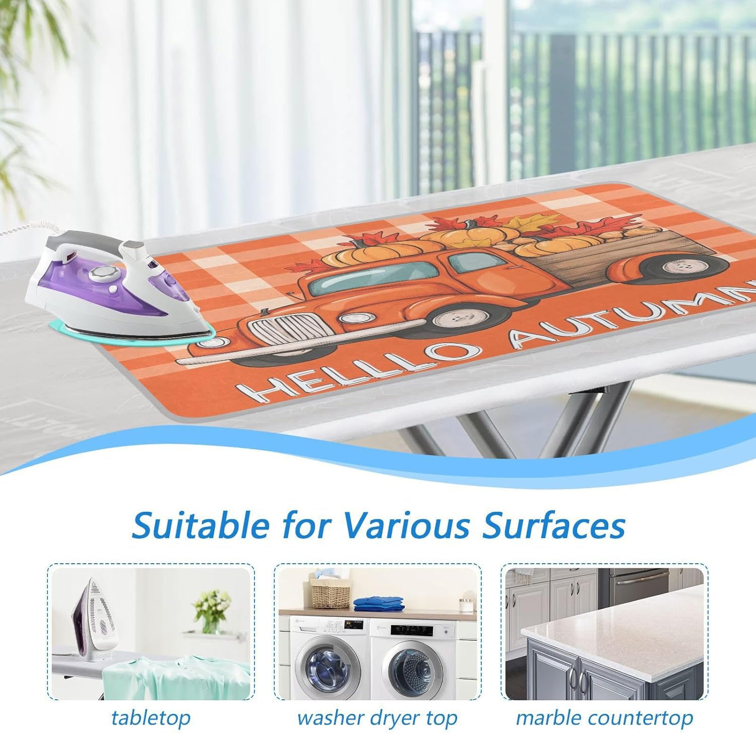 Ironing Mat Portable Ironing Pad Ironing Blanket for Table Top Heat Resistance Double-Side Using