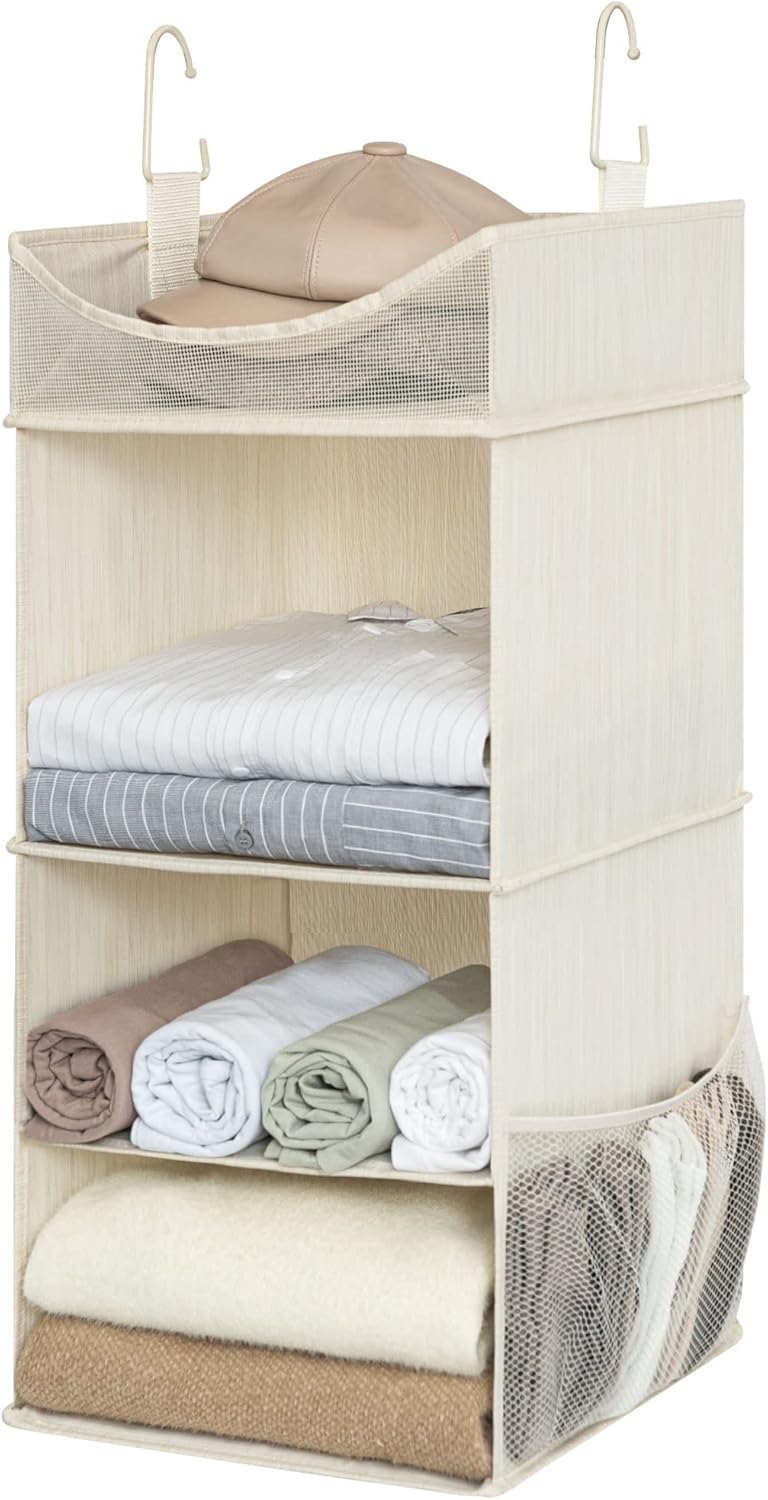 StorageWorks 3-Shelf Hanging Closet Organizer, Adjustable Hanging Closet Organizers and Storage, 12