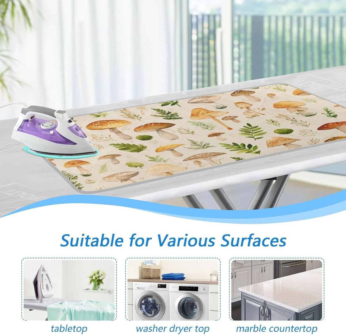 Ironing Mat Portable Ironing Pad Ironing Blanket for Table Top Heat Resistance Double-Side Using