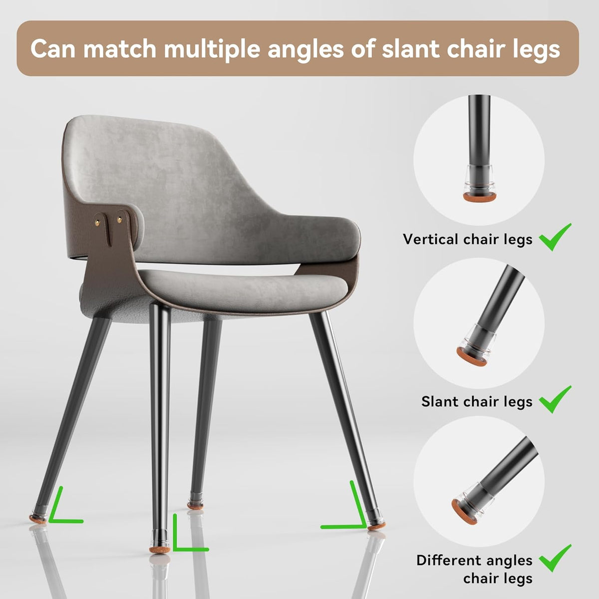 24PCS Upgraded Silicone Chair Leg Floor Protectors for Hardwood Floors, Furniture Sliders for Chair