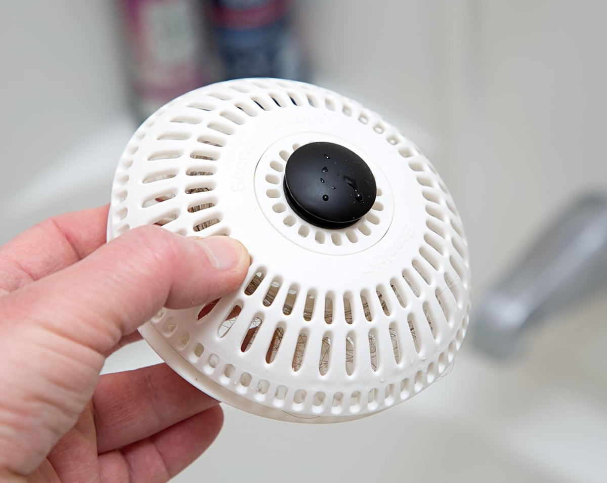 ShowerShroom Stealth Shower Hair Drain Catcher - Hair Stopper for Shower Drain, Bathtub, and
