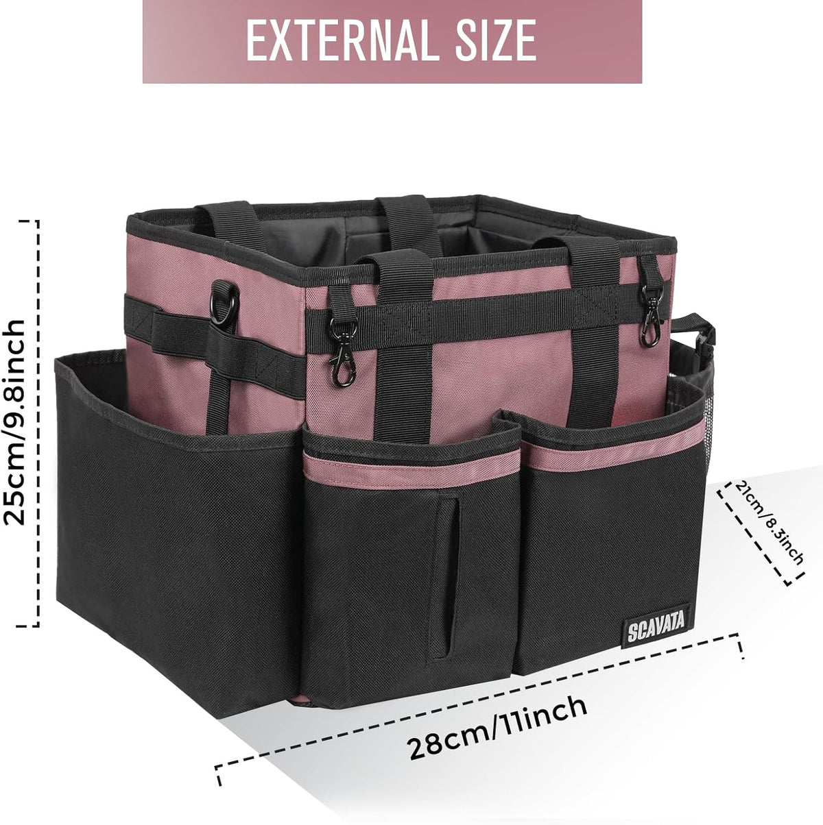 Compact Wearable Cleaning Caddy, Small Cleaning Caddy Supplies Organizer with Handle & Shoulder