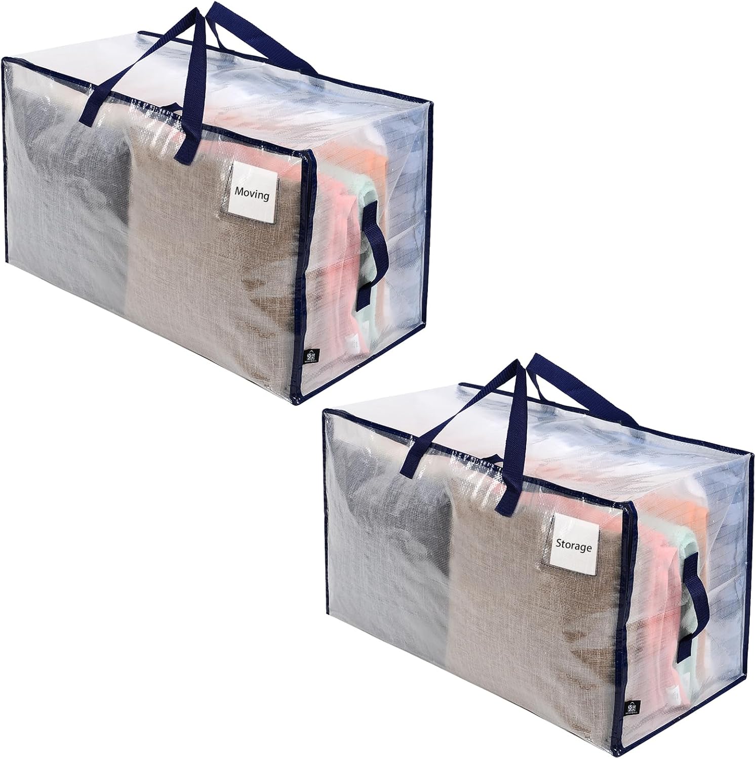 VENO 2 Pack Moving and Storage Bags, Heavy Duty, Alternative to Moving Boxes, Large Packing Totes
