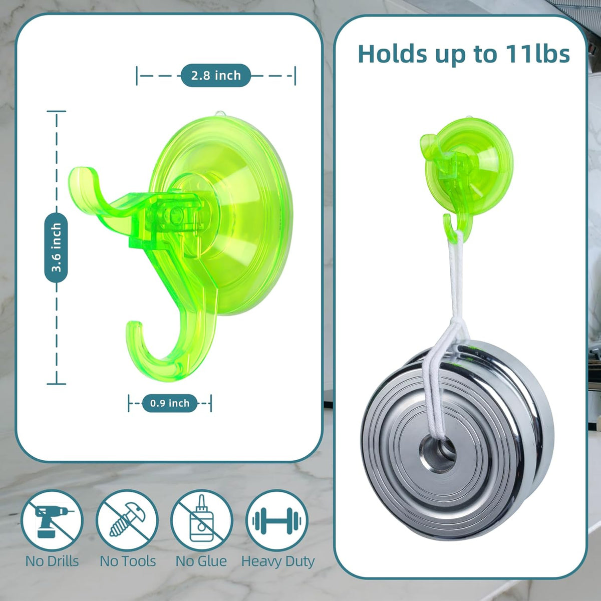 Antimbee 3 Pack Suction Cup Hooks, Clear Suction Cup Hanger, Removable Small Suction Cups for