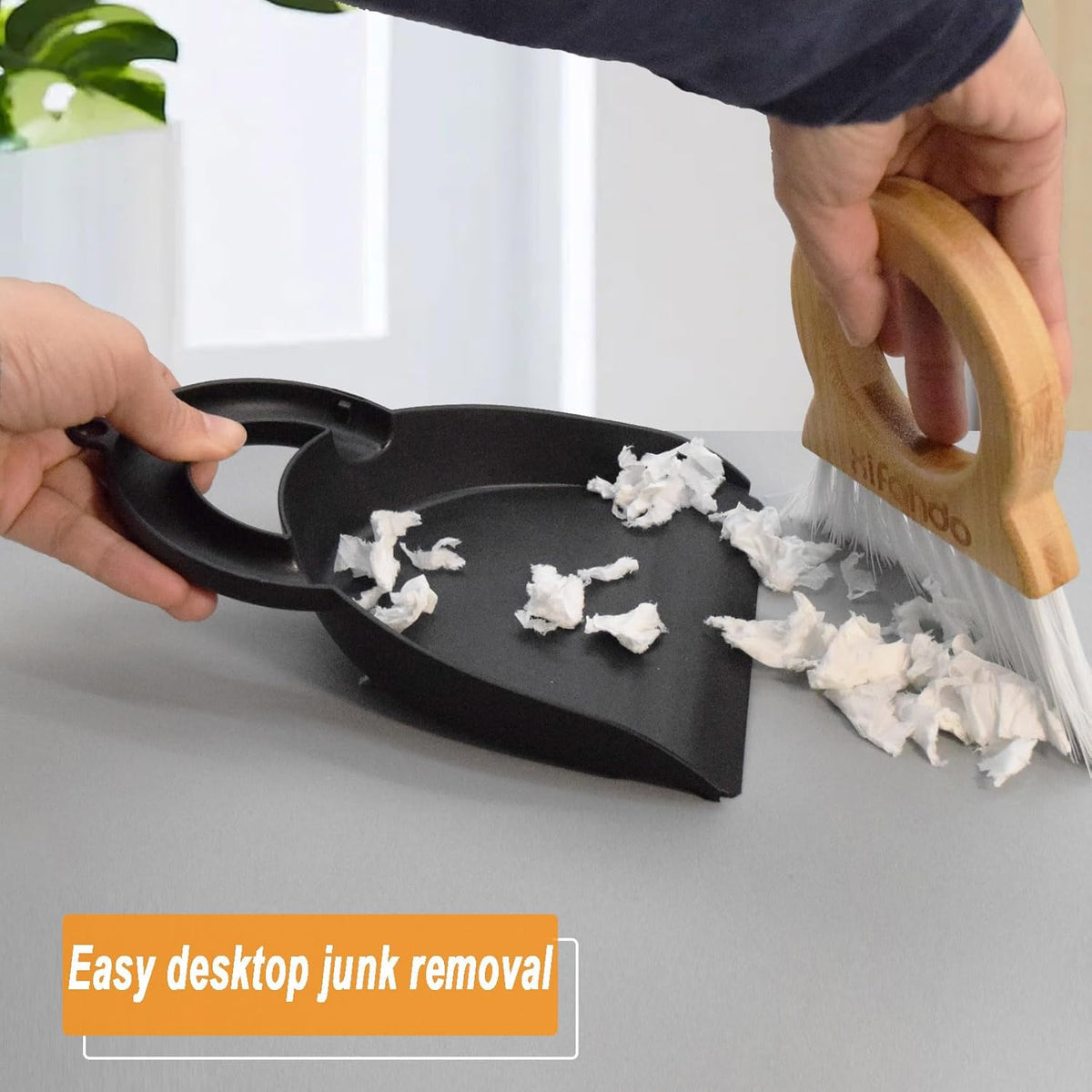 Mini Broom and Dustpan for Housekeeping-Bamboo Handle Small Broom and Dustpan Set Combination Mini