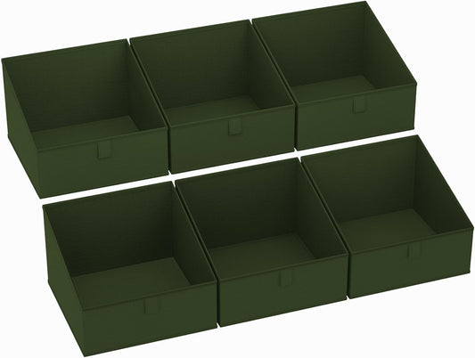 DIMJ Closet Storage Bins 6 Pack - Fabric Trapezoid Closet Organizer Bin, Foldable Storage Baskets