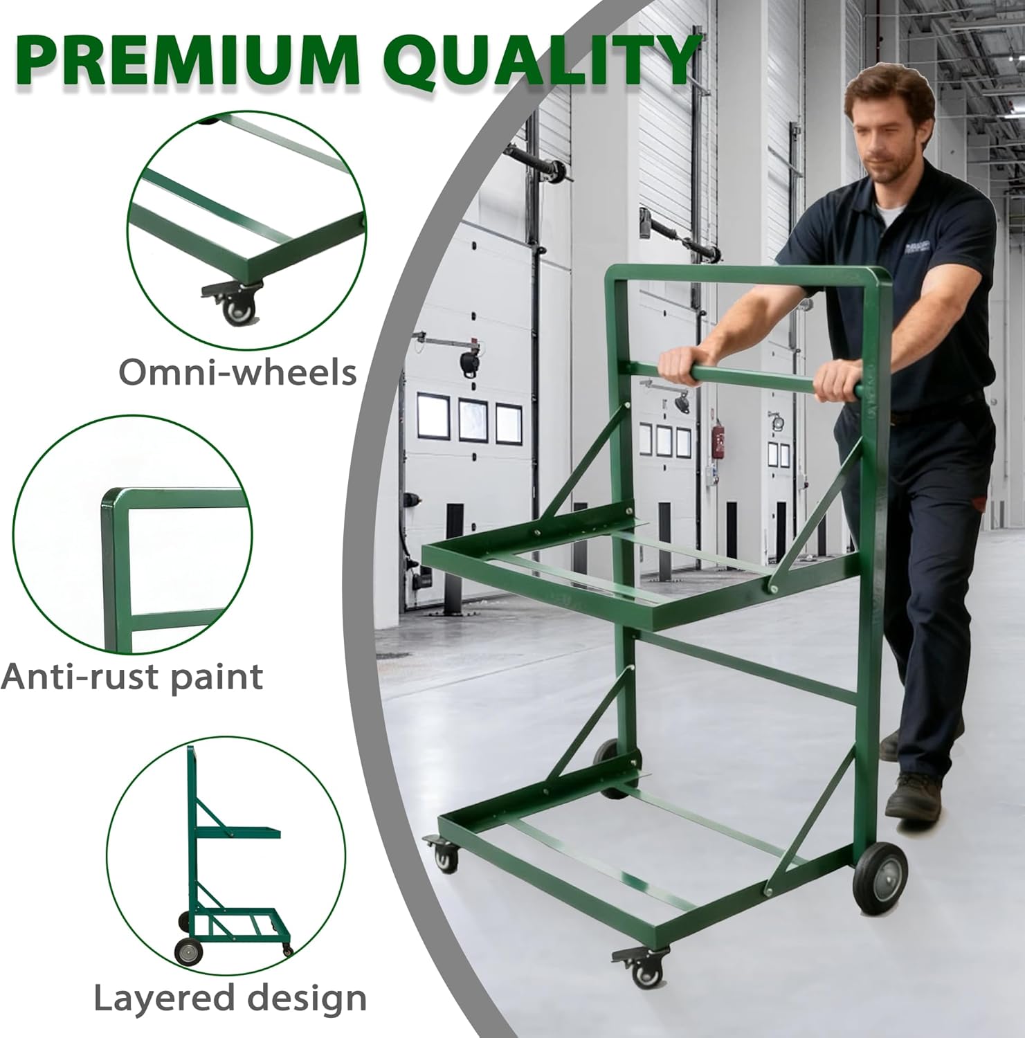 Recycling Cart,2-Tier Recycle Bin Cart with Wheels,Holds up to 140 Lbs,Rolling Utility Organizer