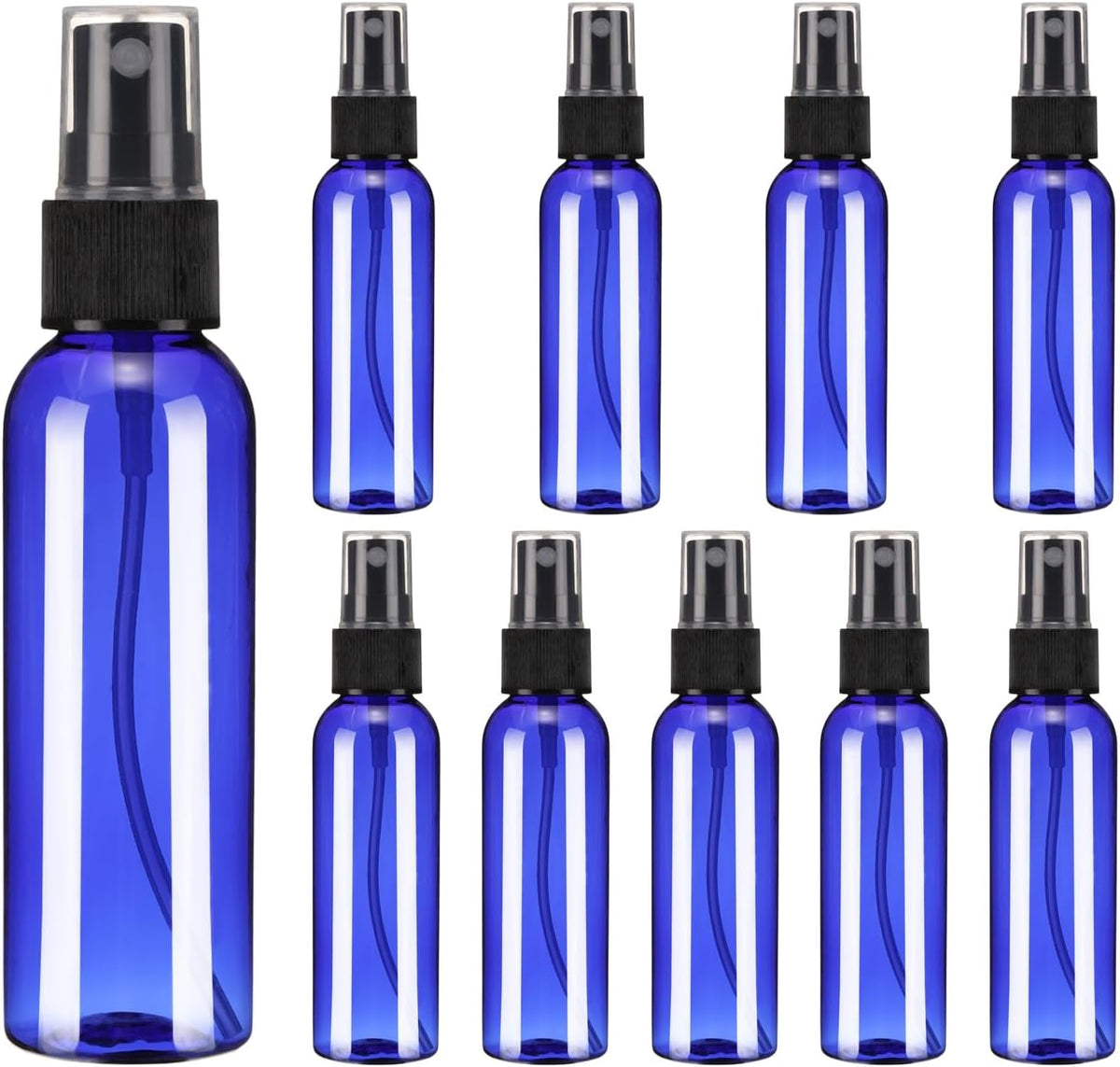 uxcell 10 Pack Spray Bottles, 2 Oz/60ML Reusable Clear Empty Mist Plastic Mini Travel Bottle
