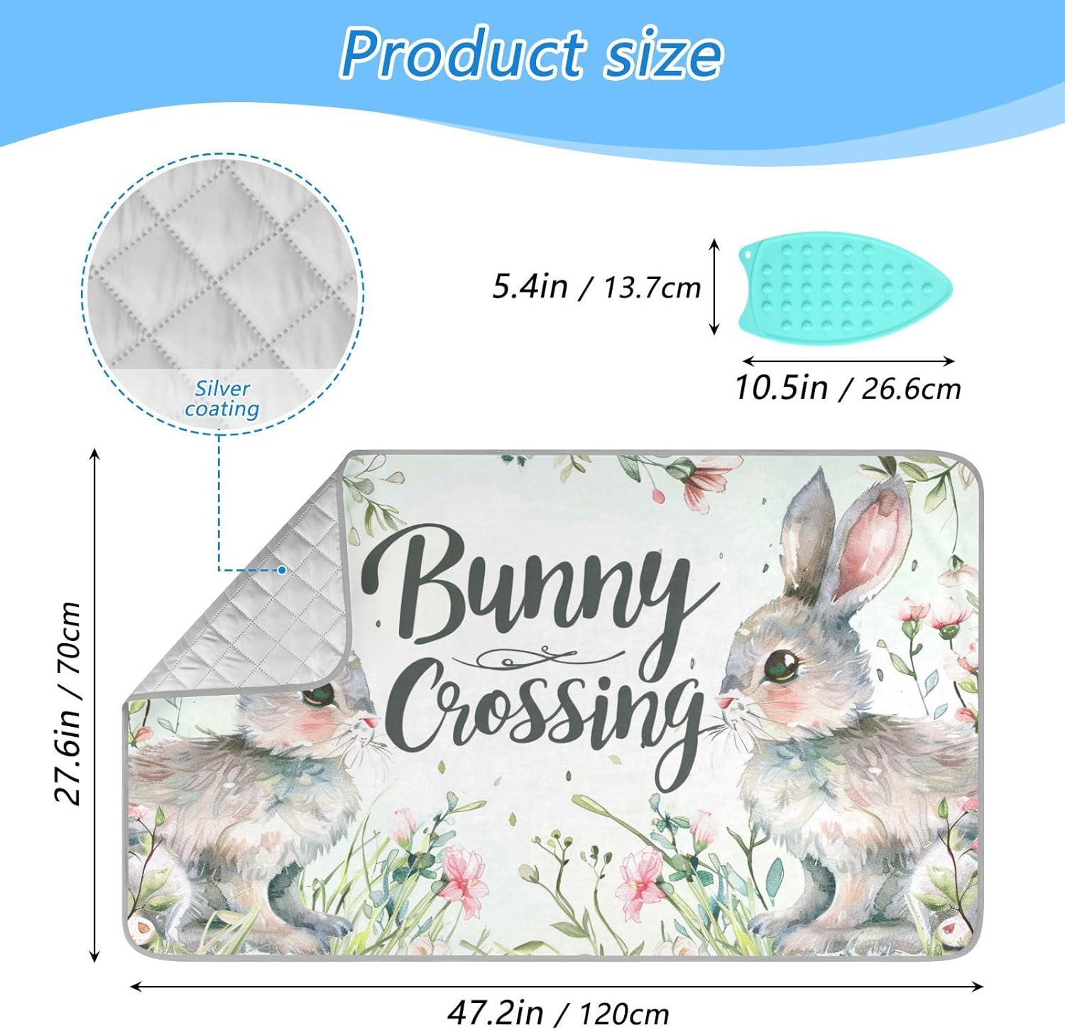 Ironing Mat Portable Ironing Pad Ironing Blanket for Table Top Heat Resistance Double-Side Using