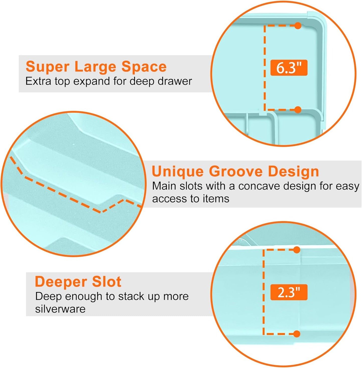 Silverware Organizer Expandable Silverware Drawer Organizer Adjustable Drawer Organizer, Flatware