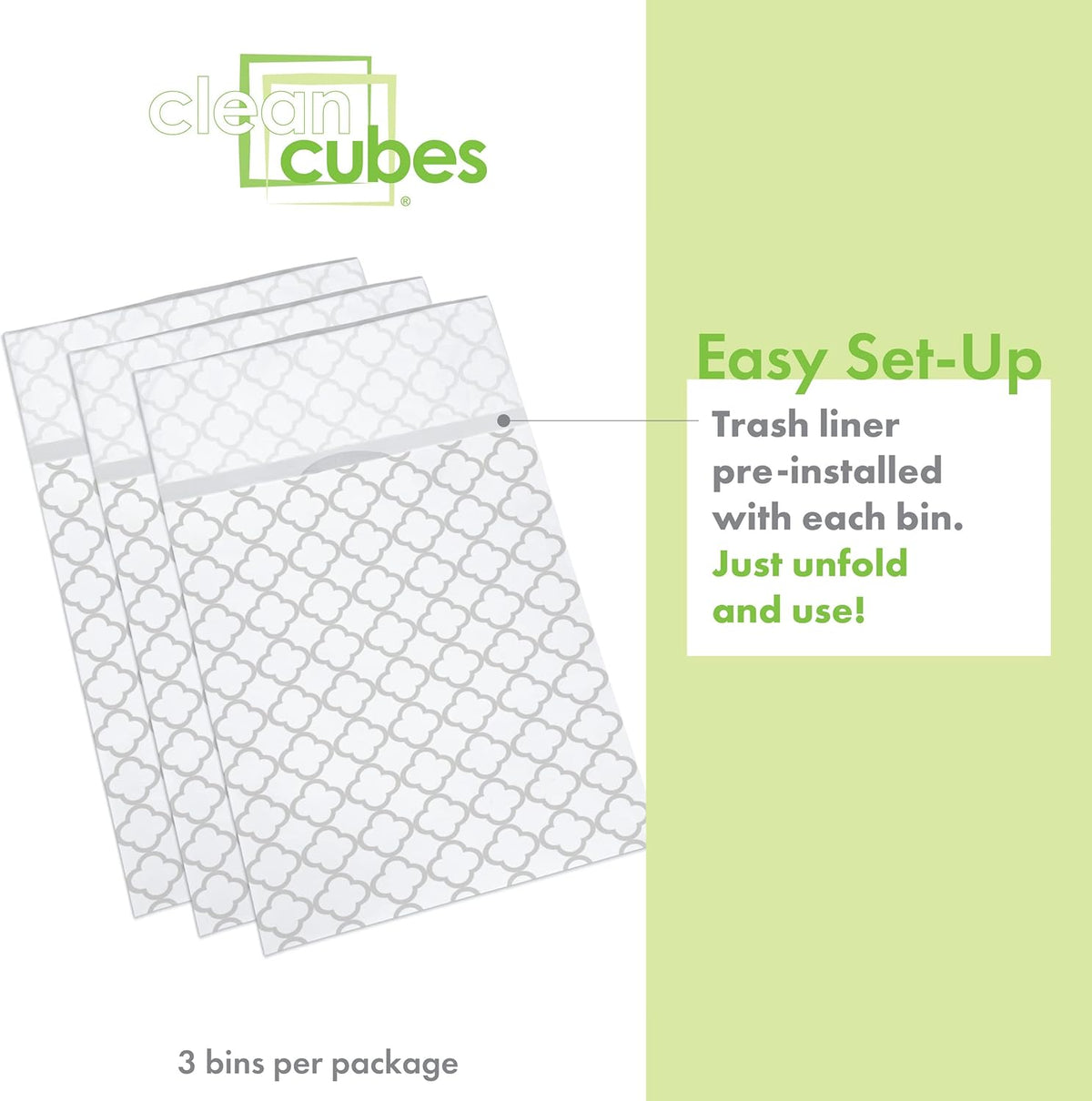 30 Gallon Disposable Pop-Up Trash Cans (3-Pack) with Fitted Bags – Foldable Garbage & Recycling