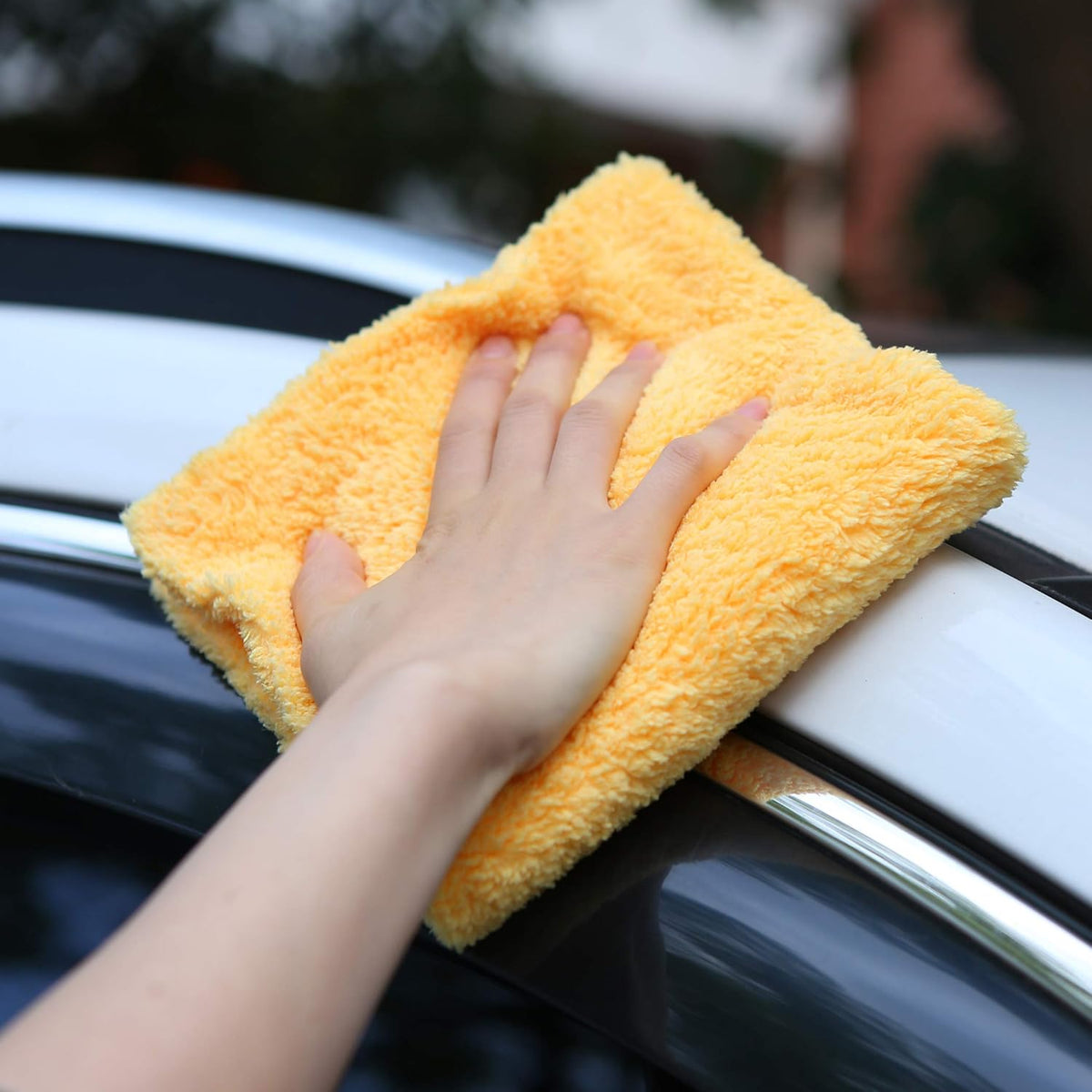 CARCAREZ Microfiber Towels for Cars, Car Drying Wash Detailing Towel with Plush Edgeless Microfiber