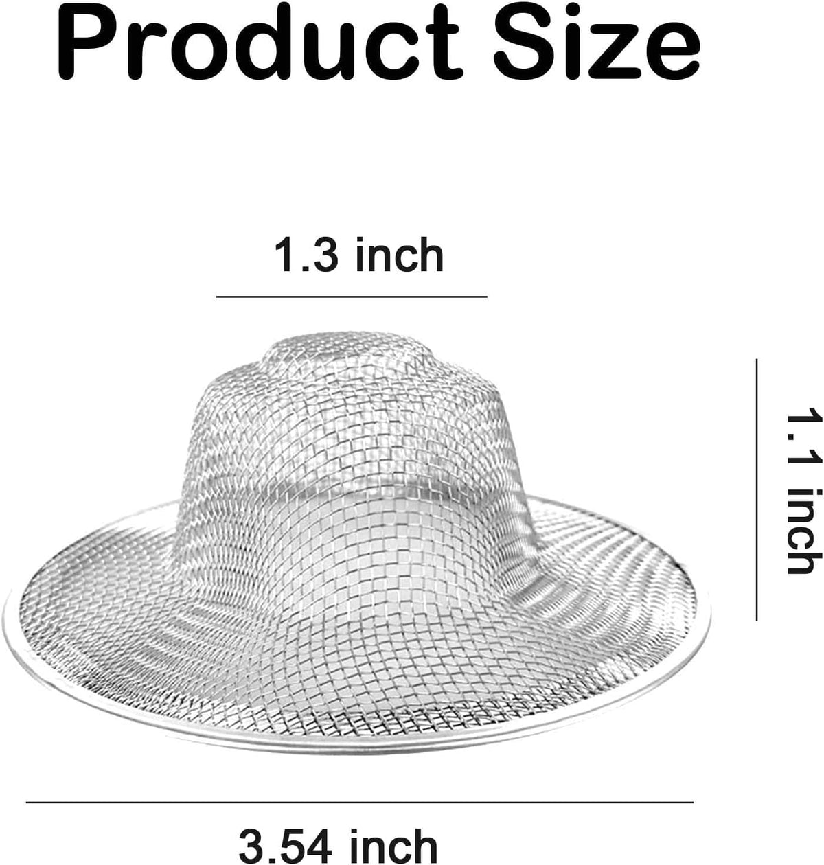 8PCS Metal Mesh Kitchen Sink Strainer, 3.54" Stainless Steel Slop Basket Filter Trap, Mesh Sink