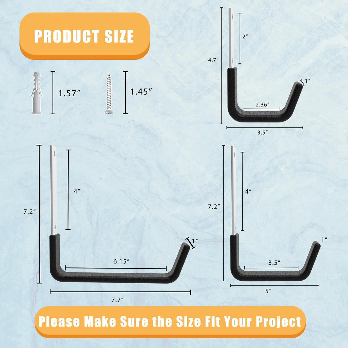 Heavy Duty Utility Hooks for Garage Storage Utility Hooks Wall Mount,Garage Hooks Heavy Duty,Garage