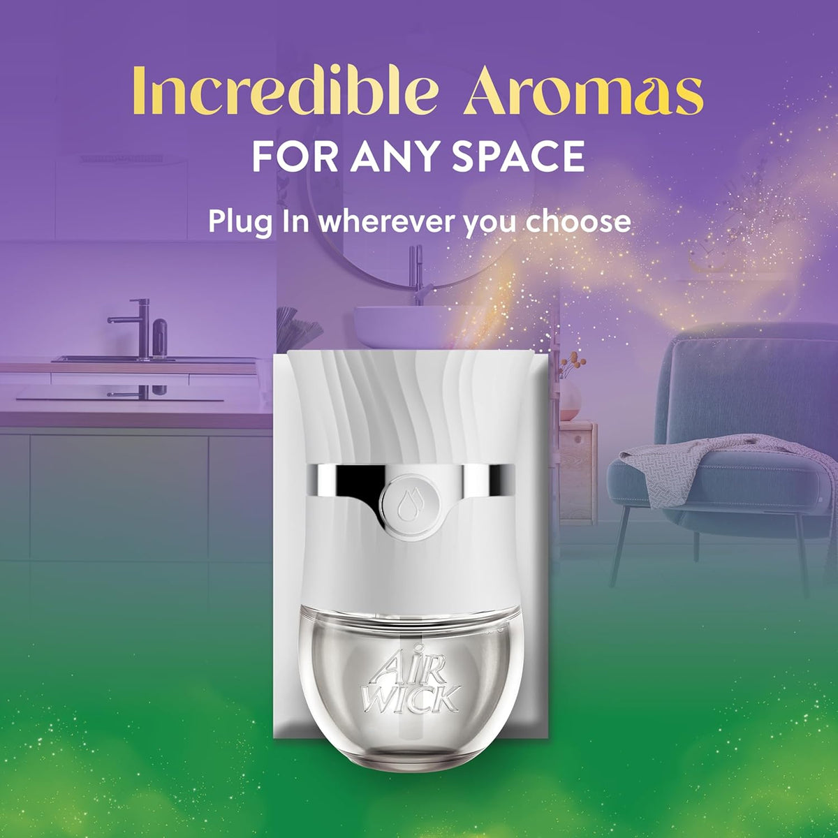 Air Wick Plug in Scented Oil Refill, 10ct, Lavender & Chamomile, Air Freshener, Essential Oils, Eco