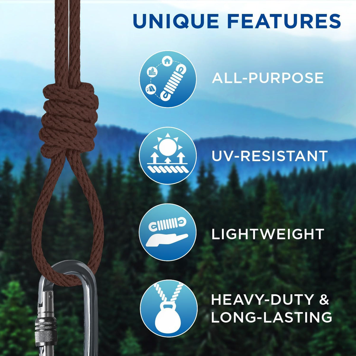 TECEUM Cotton Rope 3/16” (5 mm) – 100 FT – Strong All-Purpose Braided Rope – Natural Cotton – for