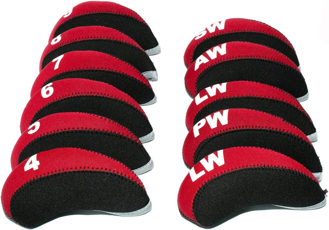 Golf Iron Club Head Covers Headcovers Set, Neoprene Golf Wedges Protective fits Taylormade M5 M6