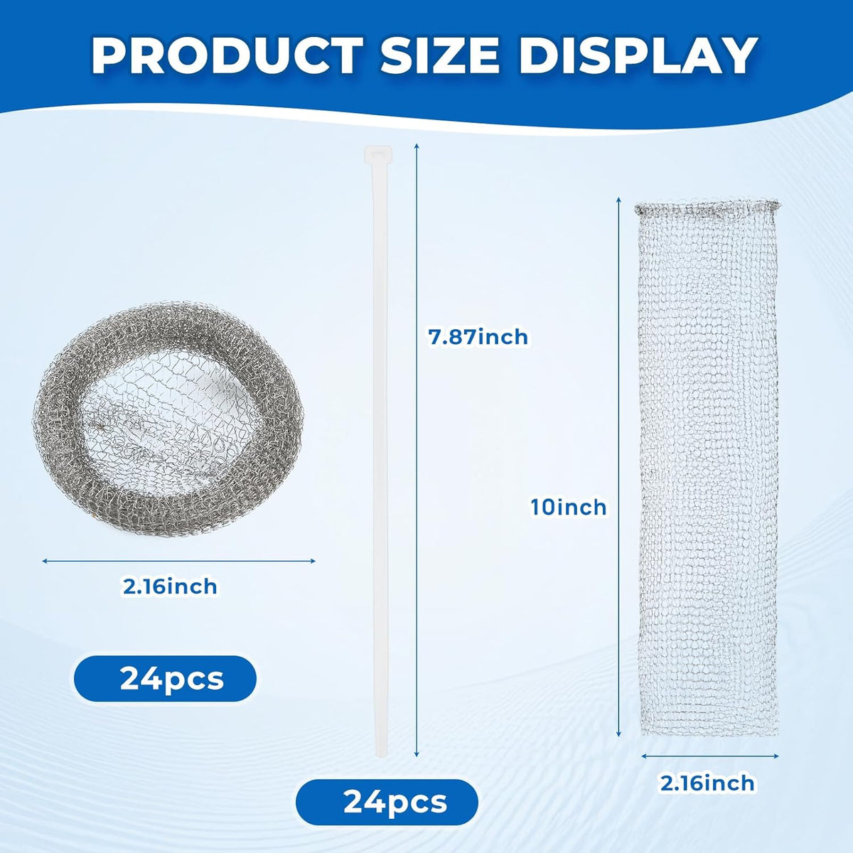 24 PCS Lint Traps, Stainless Steel Lint Catcher for Washing Machine, Pet Hair Remover for Laundry
