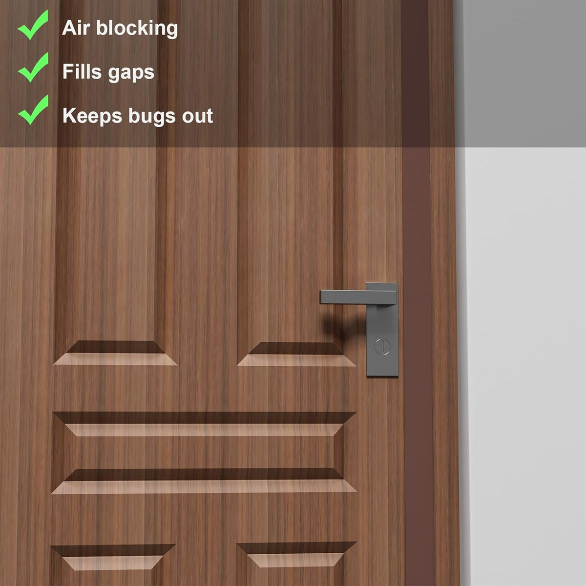 T-Shaped Door Draft Stopper, 1.97 in x 20 Ft Silicone Seal Strip for Windows Gaps, Weather