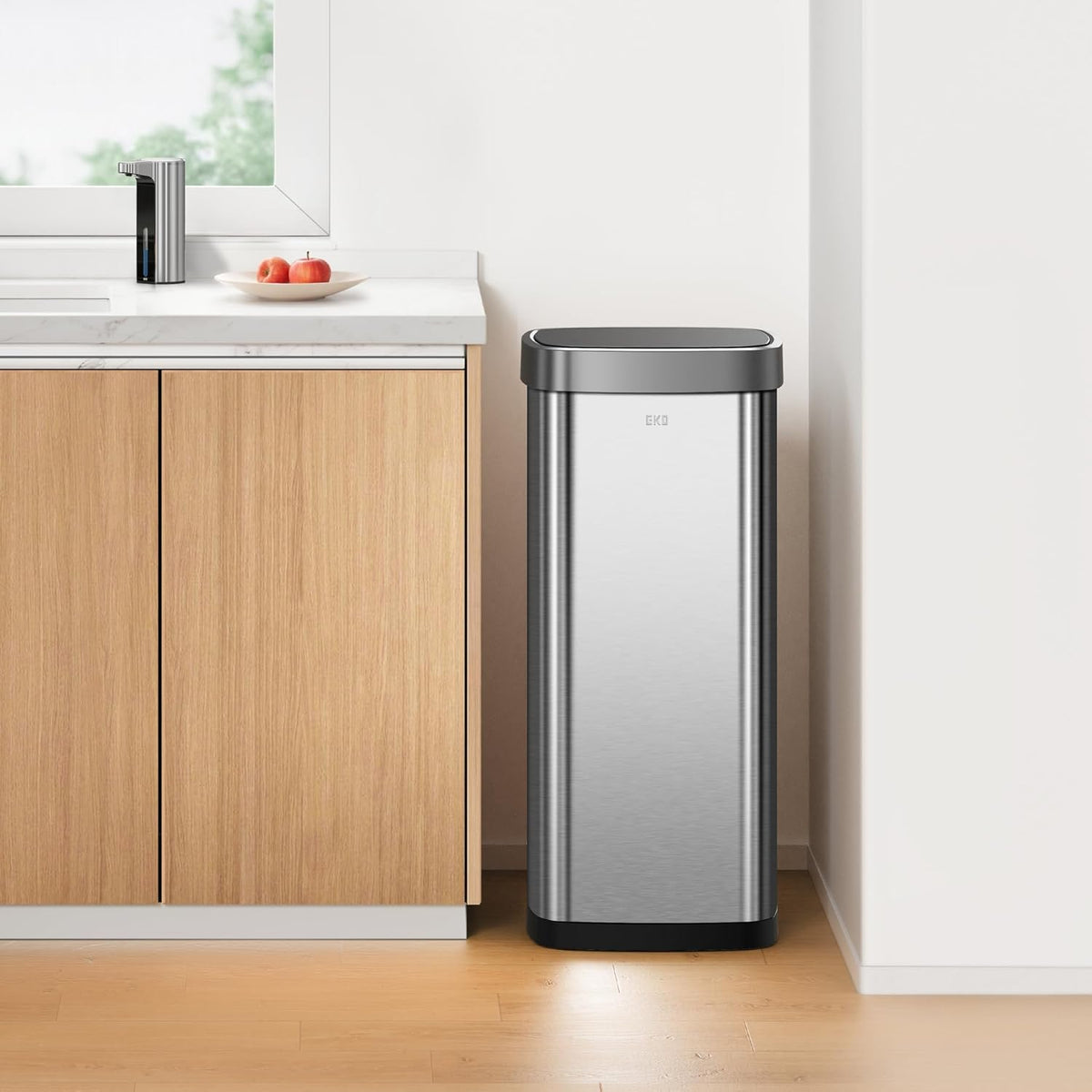 EKO EcoSmart Tall and Large Kitchen Trash Can, 80L/21.1G High Capacity, Touchless Soft Square