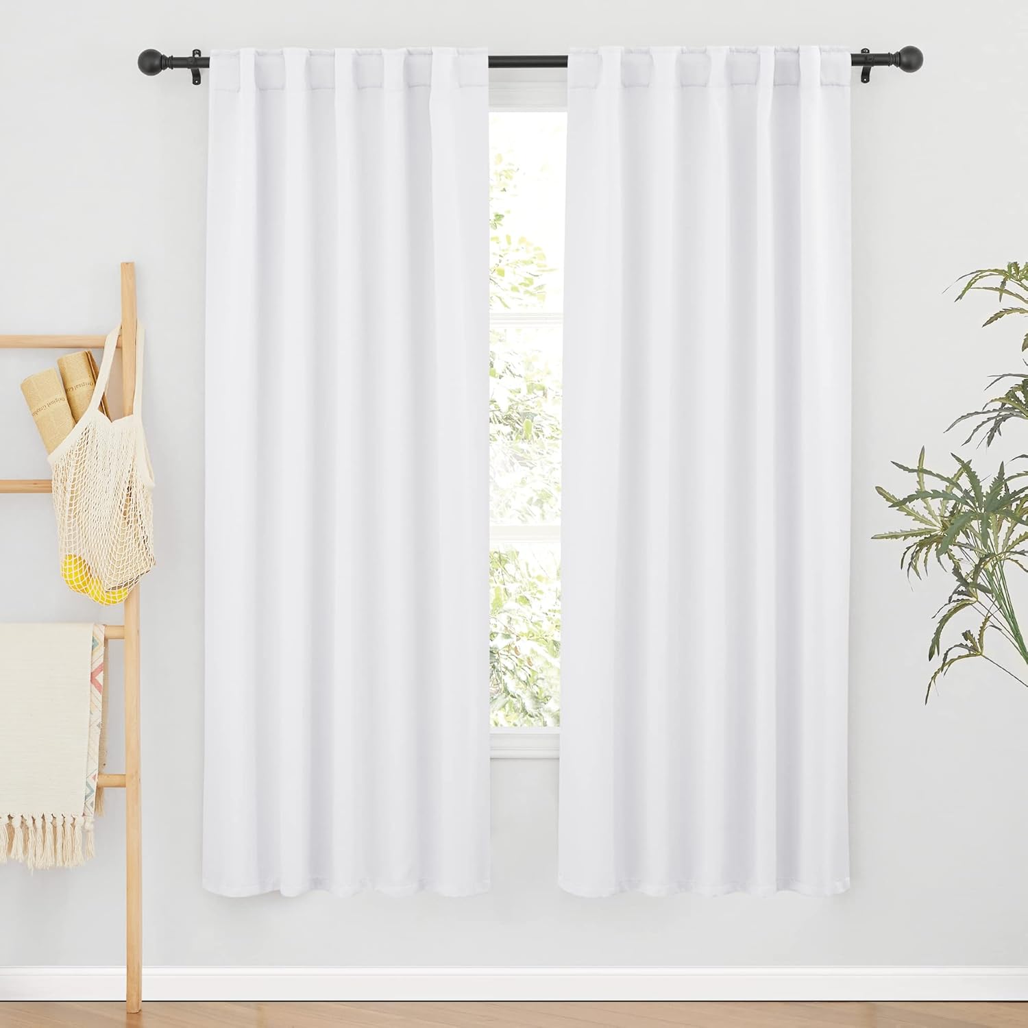 RYB HOME Room Darkening Curtains Window Shades, Privacy Bedroom Curtains Sunlight Block Drapes for