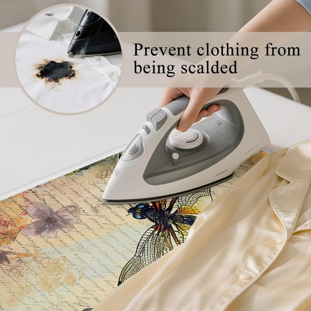 Vintage Ironing Pad Dragonfly Ironing Blanket Thick Travel Iron Pad Heat Resistant Ironing Board
