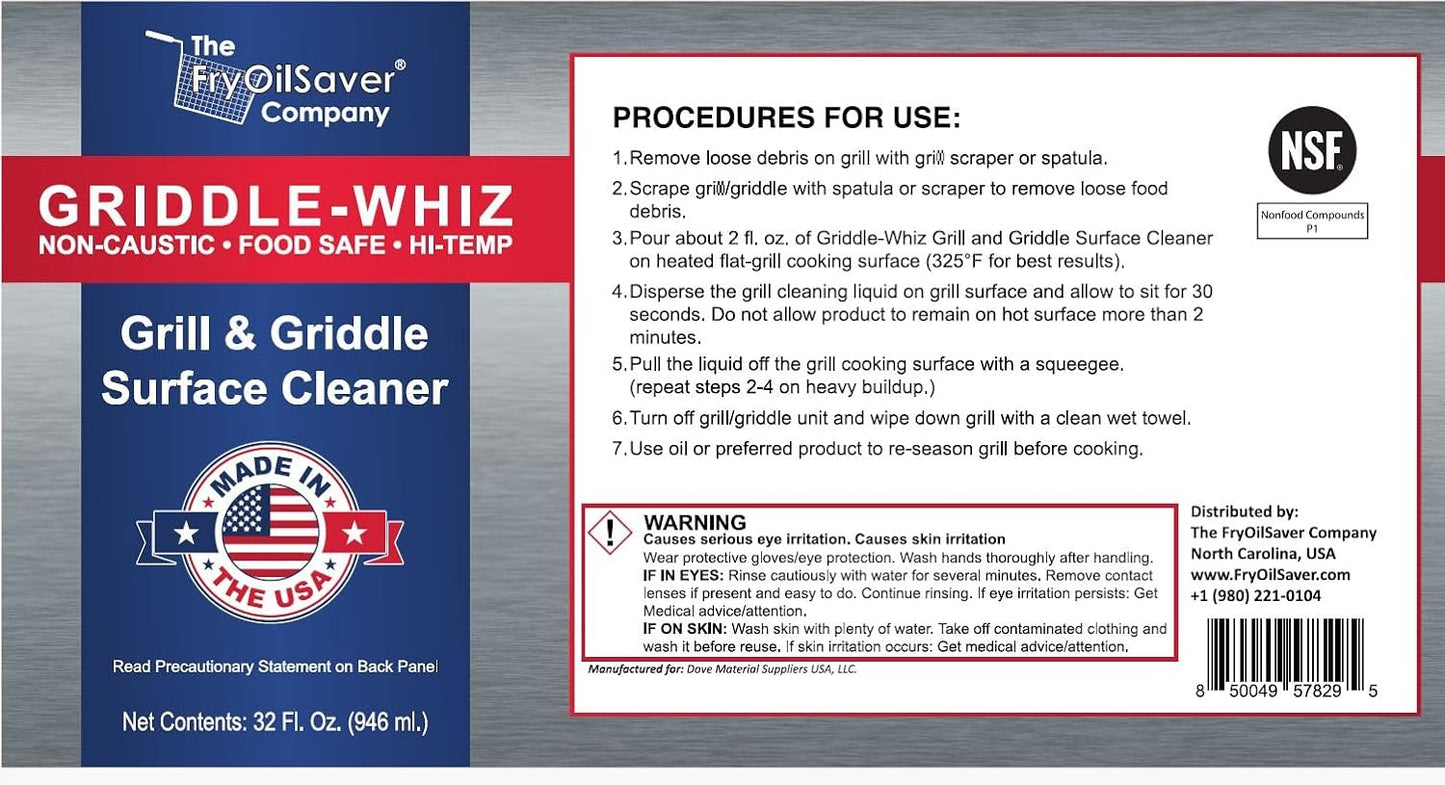 Combo Kit Flat Top Grill Griddle Surface Cleaner, 4-Pack Griddle-Whiz plus Griddles Scraper plus