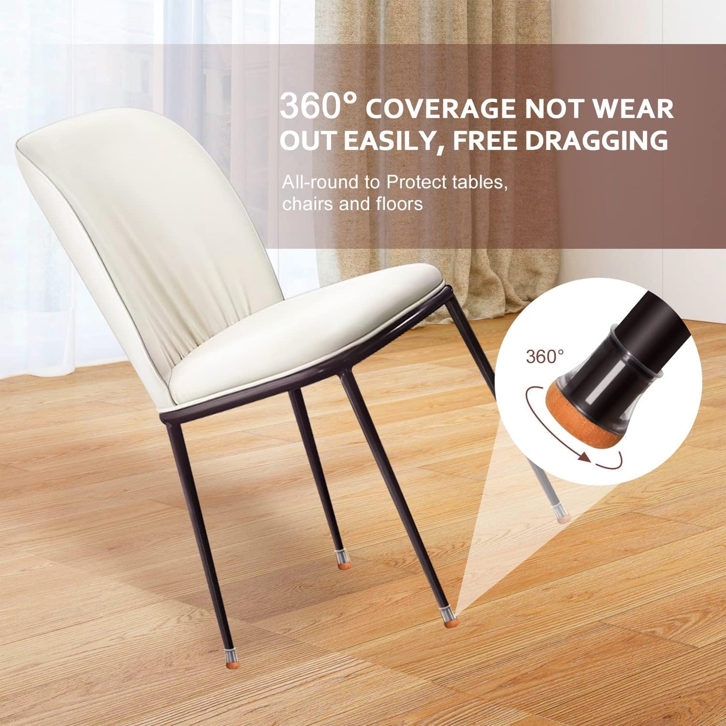 Chair Leg Floor Protectors Chair Leg Protectors for Hardwood Floors Felt Silicone Caps Strengthen