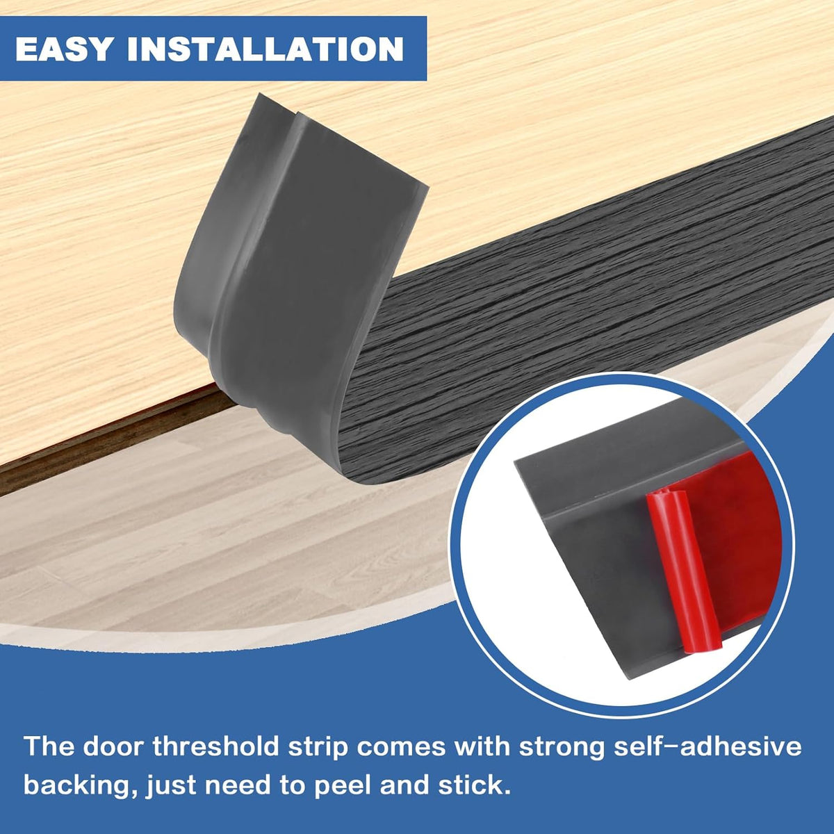Vinyl Door Threshold Flooring Transition Strip Self Adhesive Carpet Edging Strip for Laminate