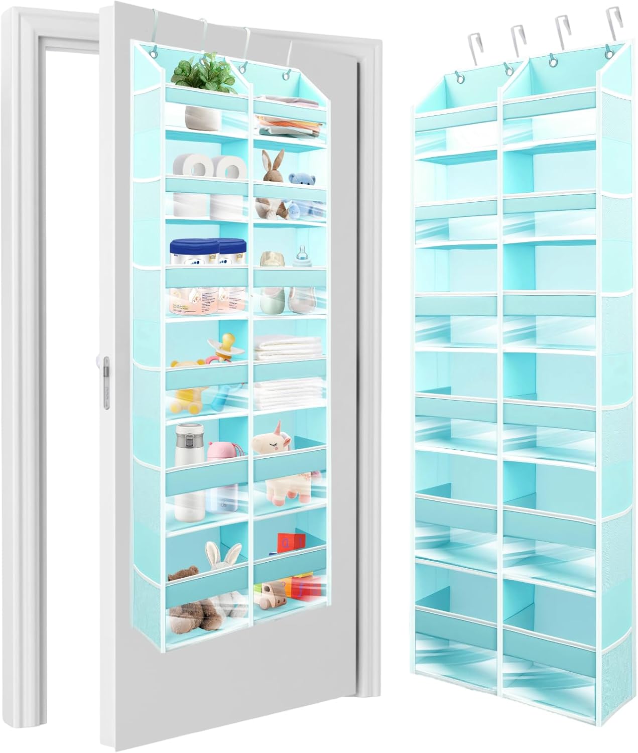 HOMELUX THEORY Heavy Duty Over the Door Organizer - Extra Wide Closet Organizers And Storage