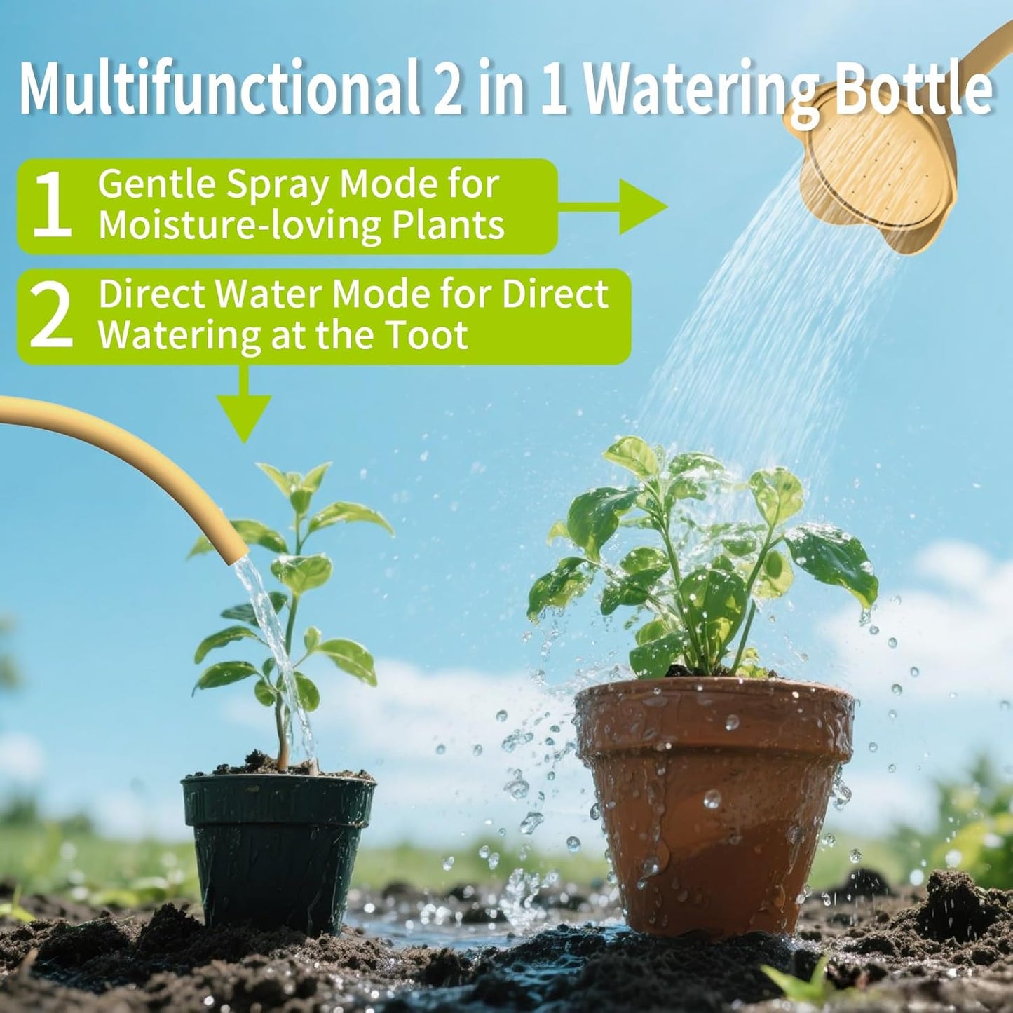 Squeeze Bottles for Plants, 11oz, 325ml Small Watering Can for Succulent, Muti-Function Squirt