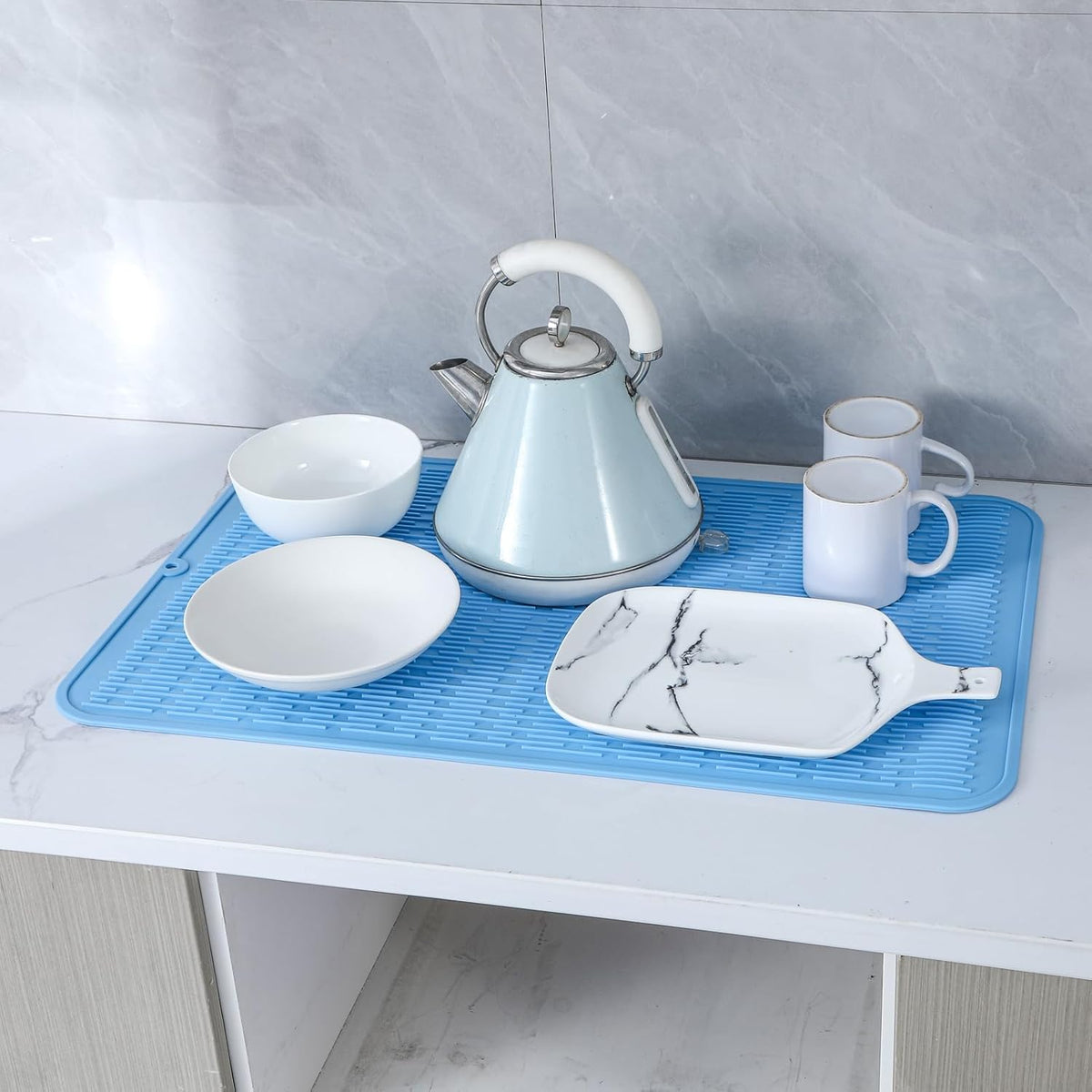 Silicone Dish Drying Mat for Multiple Usage,Easy clean,Eco-friendly,Heat-resistant Silicone Mat for